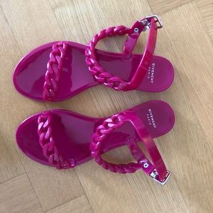 Givenchy jelly plate sandals (fushia)